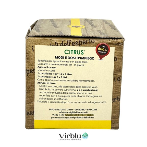 Foto retro di Citrus un concime pronto effetto specifico per agrumi